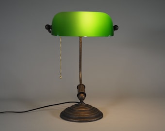 Lampe de banquier élégante de style vintage : un ajout intemporel à votre décoration Style Art Déco