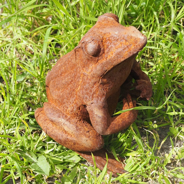 Grenouille en fonte - Statue de jardin - Décor bassin de jardin