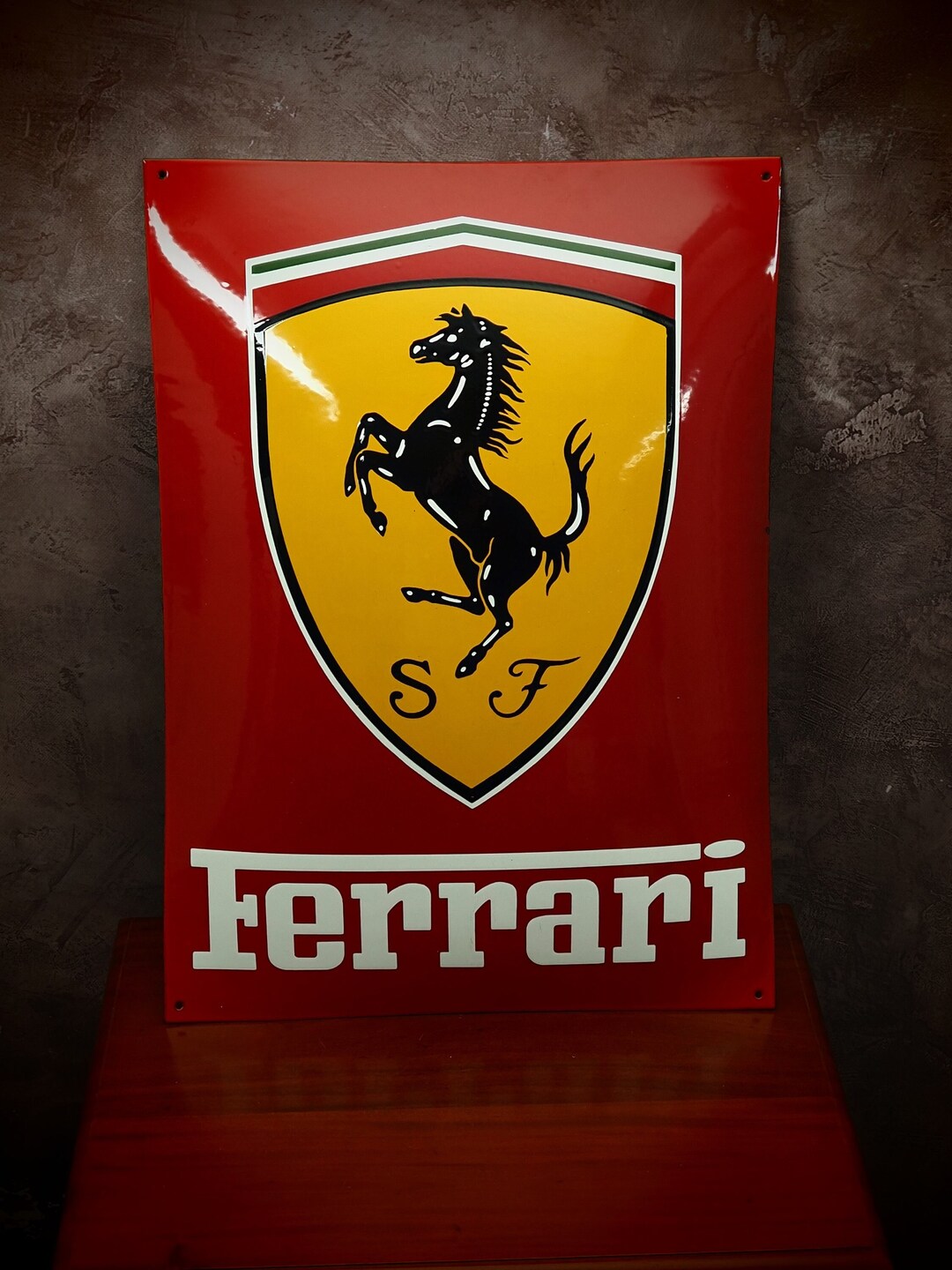 Massive Original Vintage Ferrari Formula 1 Curved Enamel Sign XXL 69.5 ...