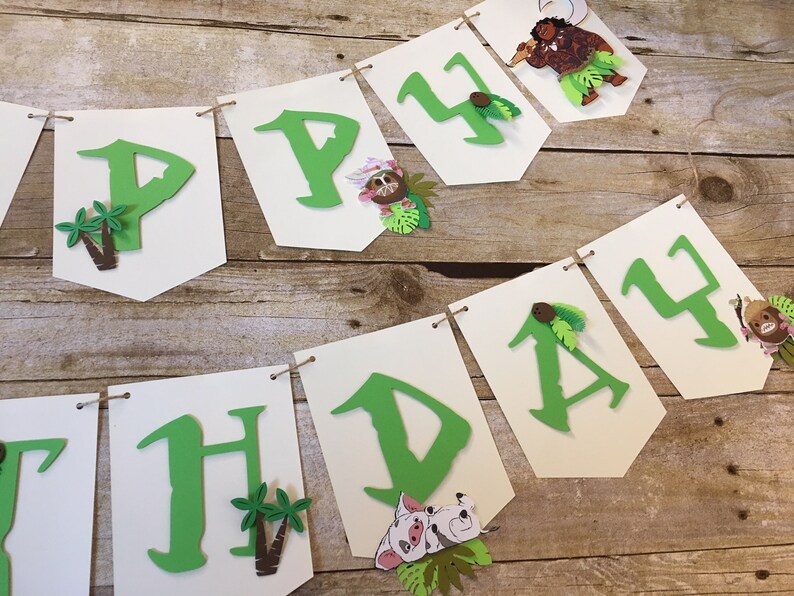 Maui inspired Birthday Banner/maui demi god banner/maui Etsy