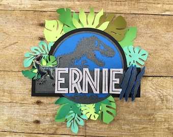 Jurassic World Cake Topper: Dinosaur Theme Party Decoration