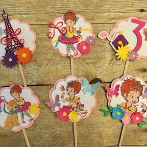 Fancy Nancy cupcake toppers- set of 12