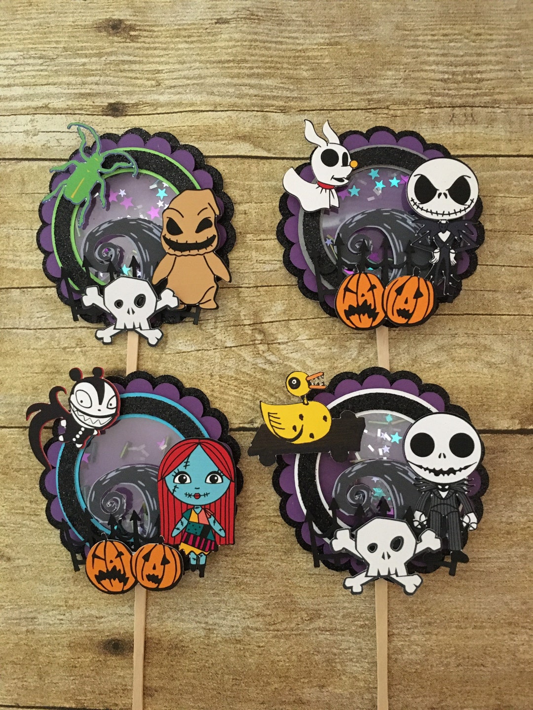 Nightmare Before Christmas Cupcake Toppers-set of 12 - Etsy