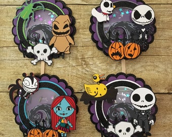 Nightmare Before Christmas cupcake toppers-set of 12