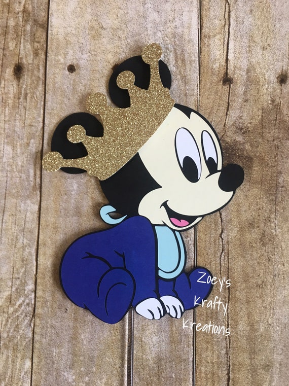 Bebe Mickey Cake Topper Prince Mickey Pastel Topper Etsy