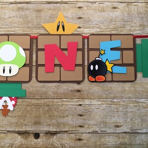 Mario Brothers Highchair Banner/Mario Brothers/Highchair banner/birthday banner