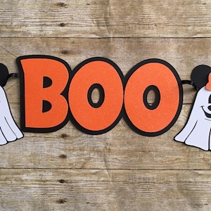 Minnie Mouse Halloween BOO banner