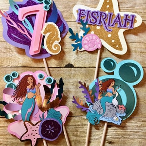 The little Mermaid Live action Centerpieces set of 4