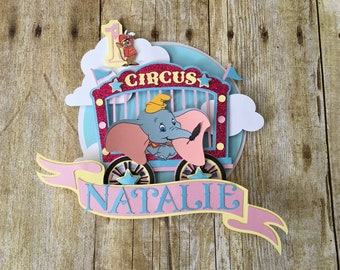 Dumbo Cake Topper/Dumbo theme/Dumbo birthday/Cake Topper/ Dumbo Party/Kids Party/Dumbo Decor/Circus Theme Topper/Dumbo/Baby Dumbo