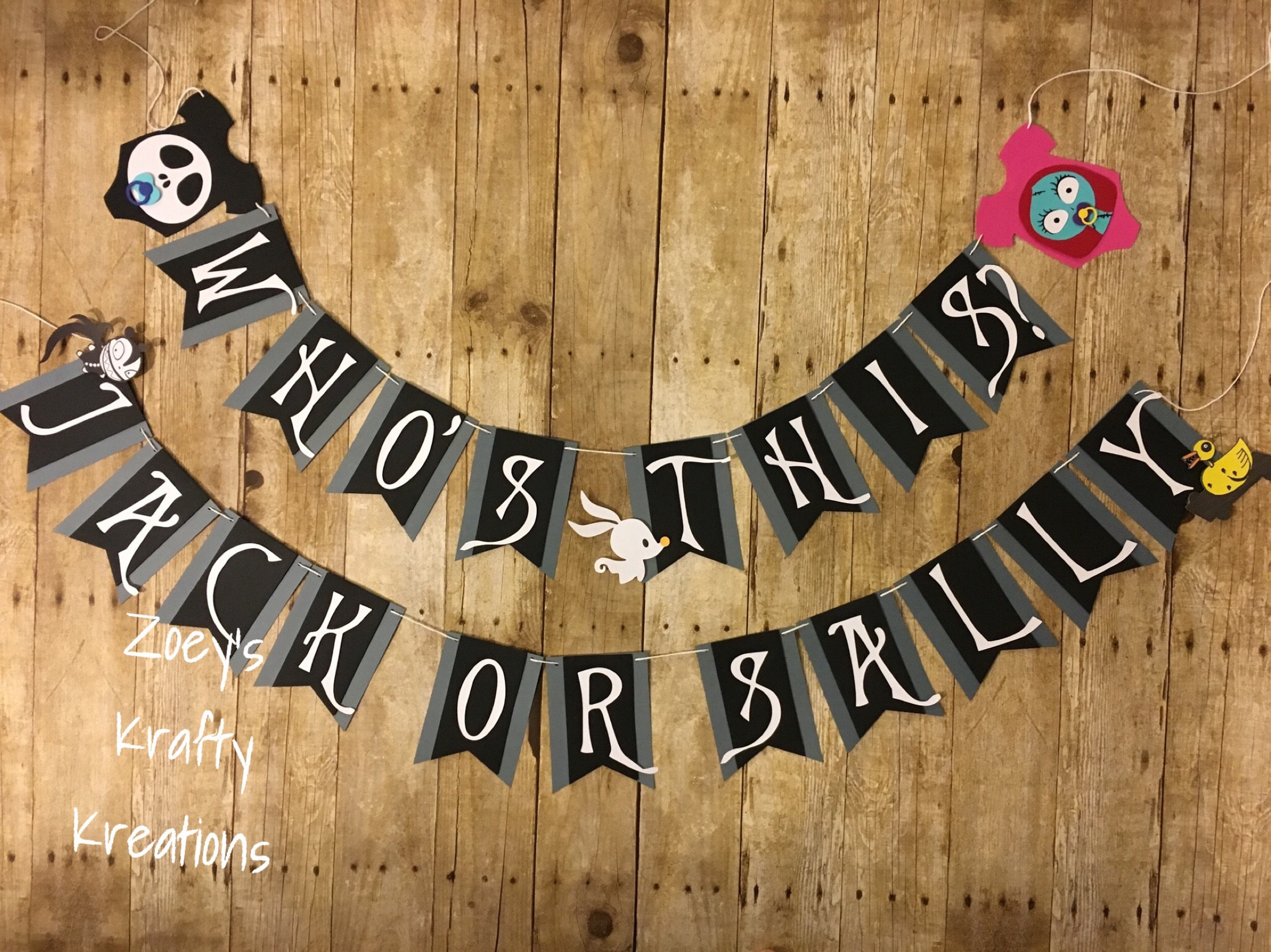 Nightmare Before Christmas Gender Reveal Banner/It's A | Etsy