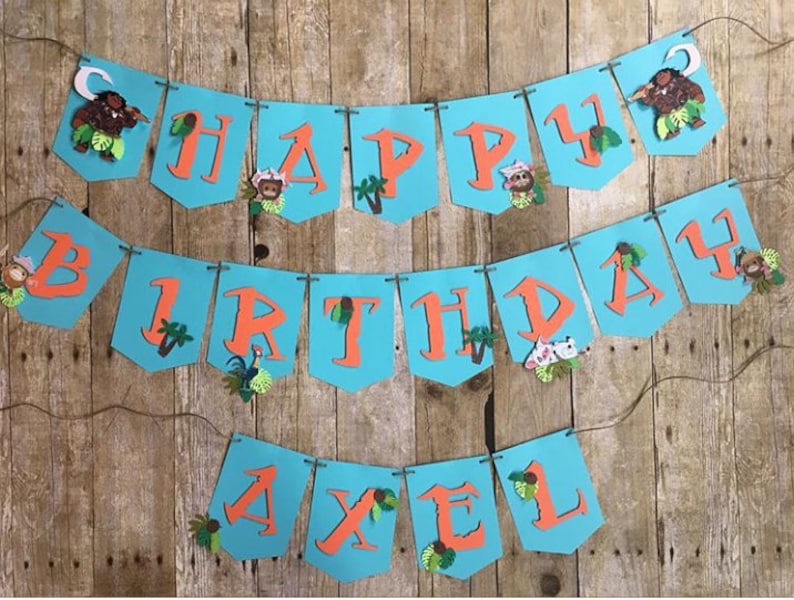 Maui inspired Birthday Banner/maui demi god banner/maui Etsy