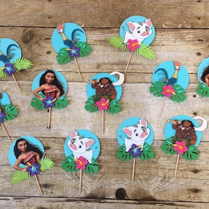 Moana Inspired Cupcake Toppers/Moana Theme/Moana Party/Moana decorations/tropical theme/cupcake toppers