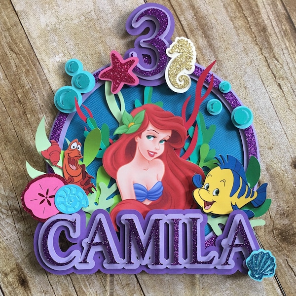 The Little Mermaid Cake Topper / Ariel Cake Topper