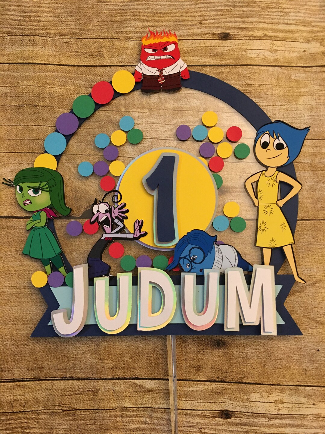 Inside Out Cake Topper - Etsy