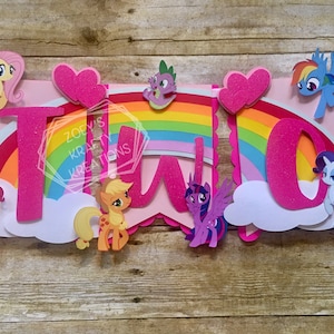 My Little Pony Highchair Banner: 3D Pony Party Decor