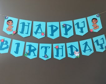Baby Moana inspired Birthday Party Banner/baby moana/moana theme/moana party/moana decorations/birthday banner