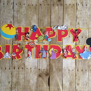 Pixar Banner/ Disney Banner /Pixar Disney Birthday Banner