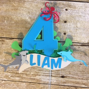 Under The Sea Cake Topper/under the sea theme/under the sea party/cake topper/sea theme topper/under the sea decorations/sea theme birthday