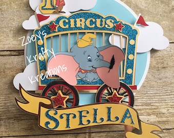 Dumbo Cake Topper: Circus Theme Birthday Party Decor