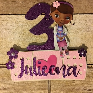 Doc McStuffins inspired Cake Topper/doc mcstuffins theme/doc mcstuffins party/doc mcstuffins party decorations/cake topper/ doc mcstuffins