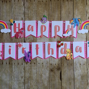 My little pony birthday banner/MLP/My little Pony/birthday banner