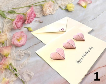 Valentine's card, origami card, love, Saint Valentine gift