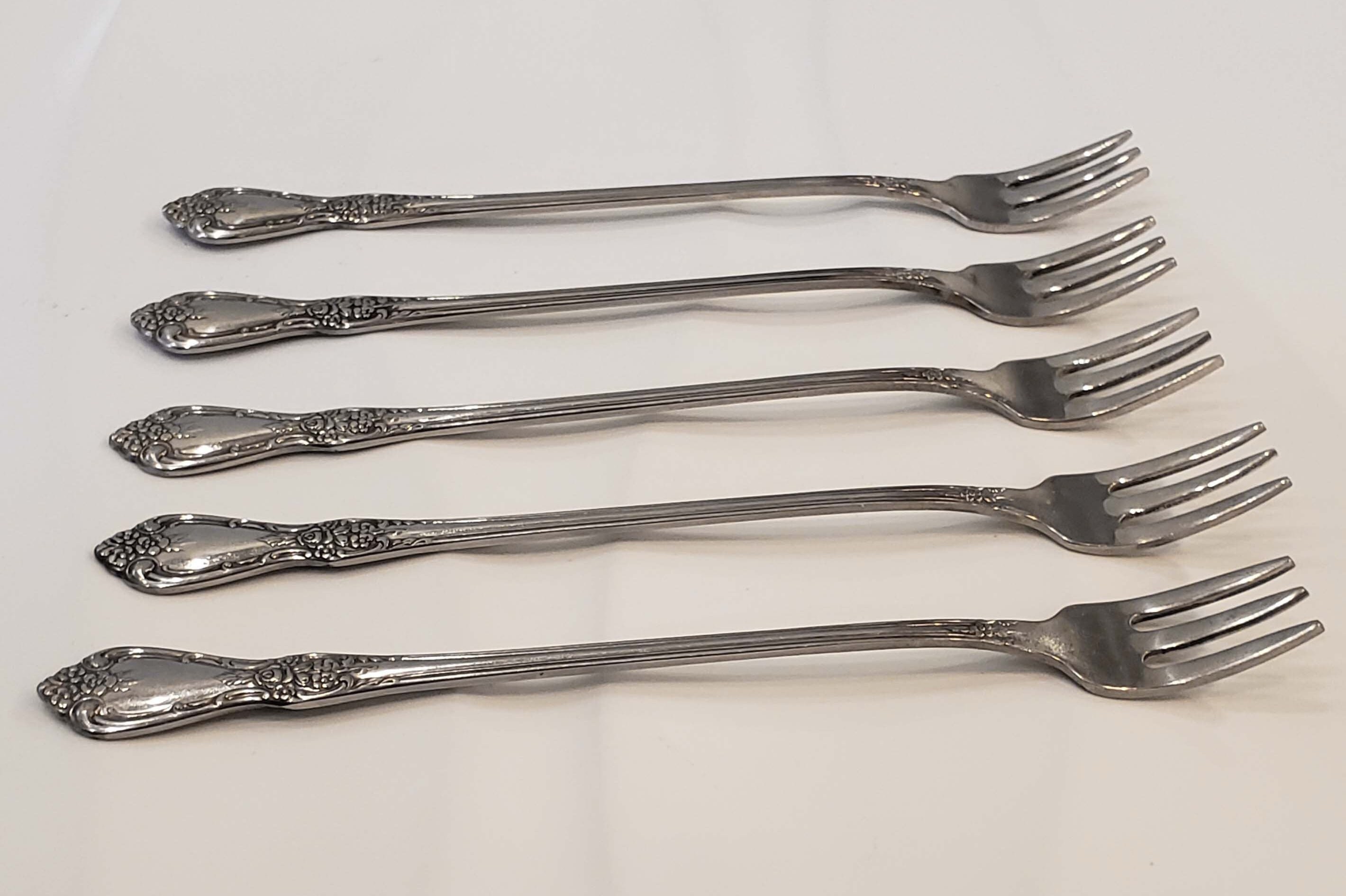 Oneida Cocktail Forks Set of 5 Stainless Steel Etsy
