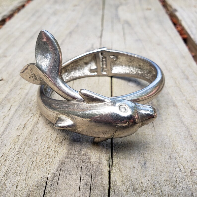Sterling Silver Dolphin Bracelet Vintage Mexico 925 Solid Etsy