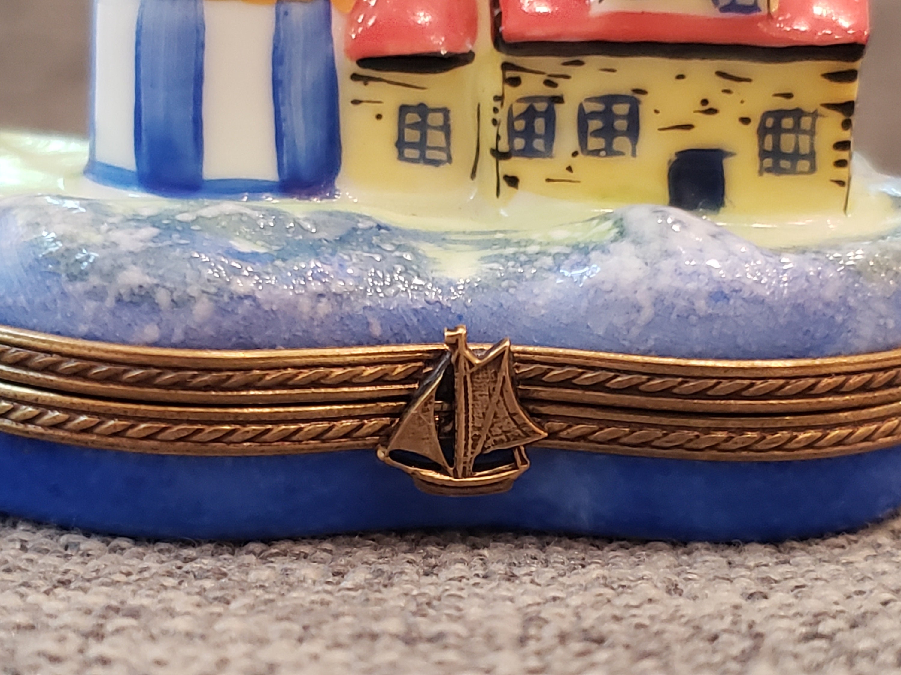 Limoges Lighthouse Trinket Box Vintage Hand Painted Etsy UK