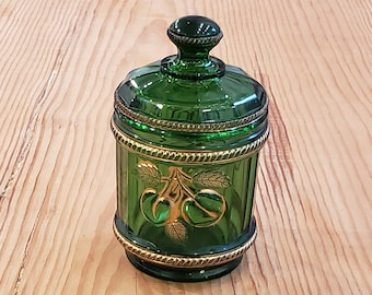 Antique Northwood Lidded Sugar Bowl - Golden Peach and Cable - Circa 1910 to 1924 - EAPG