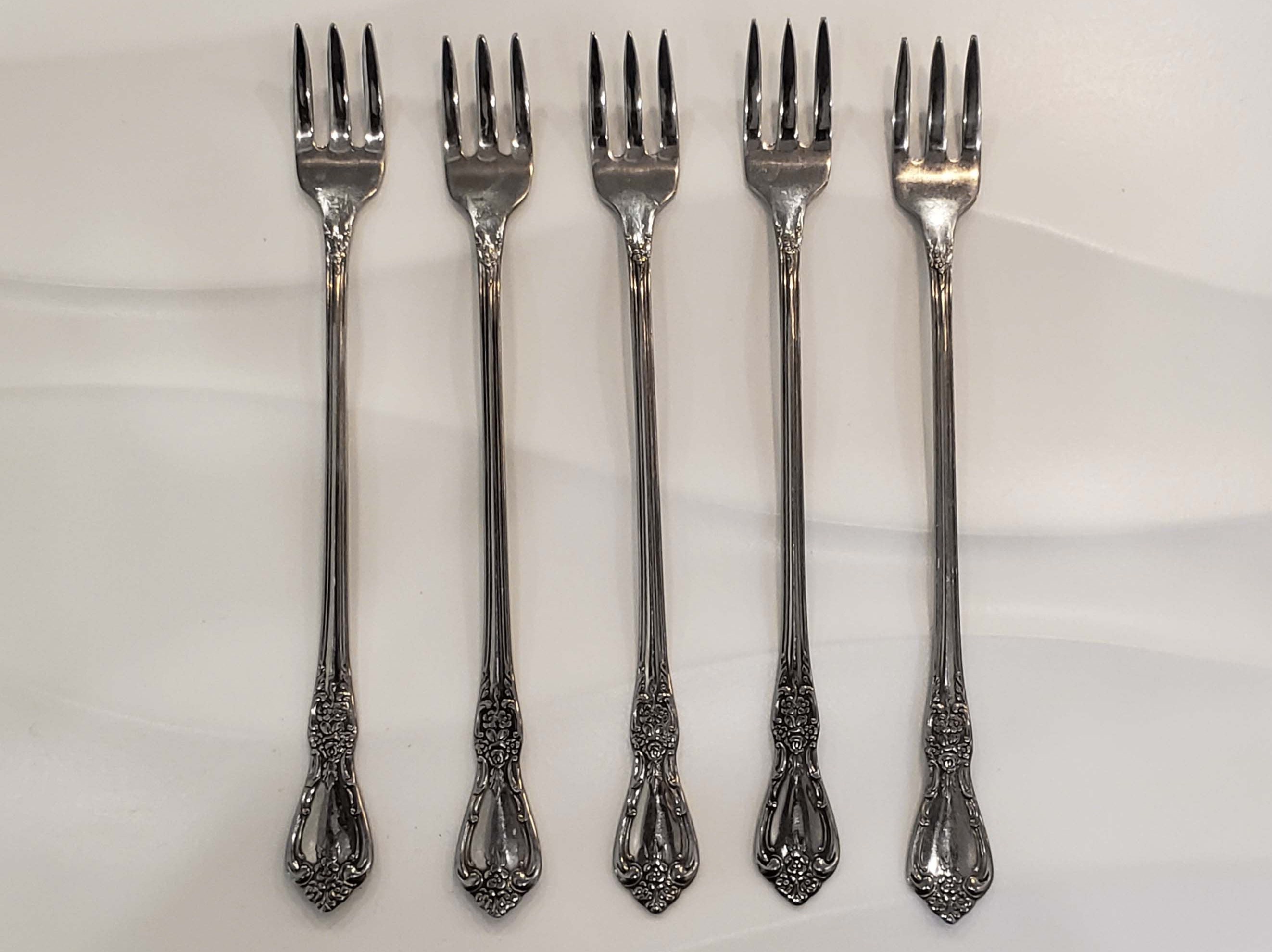 Oneida Cocktail Forks Set of 5 Stainless Steel Etsy