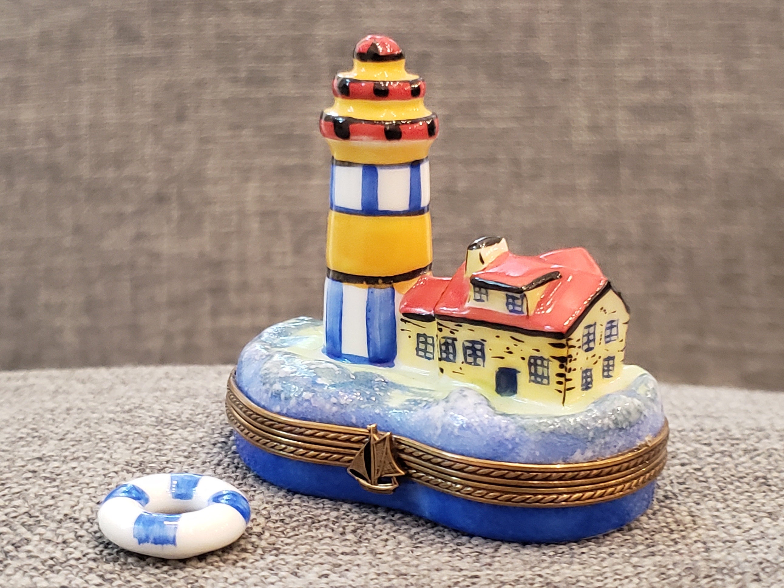 Limoges Lighthouse Trinket Box Vintage Hand Painted Etsy UK