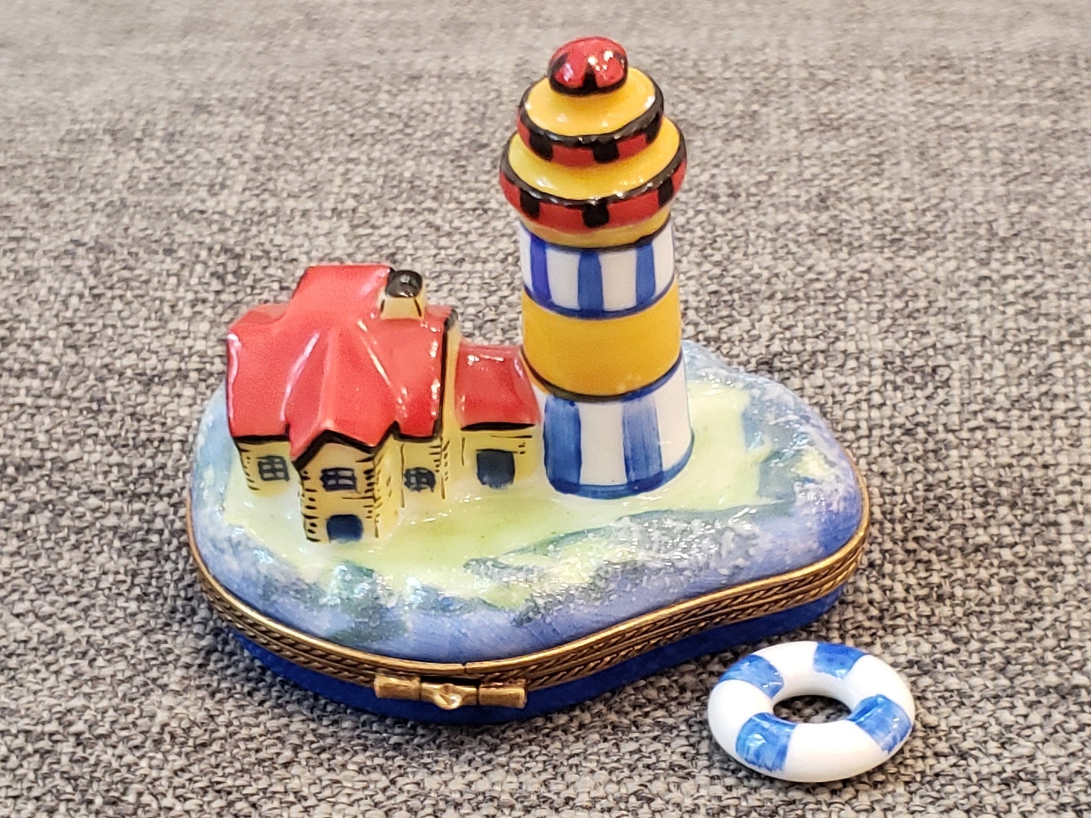 Limoges Lighthouse Trinket Box Vintage Hand Painted Etsy