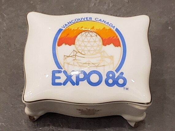 Vintage Expo 86 Trinket Box - World Fair Memorabi… - image 2