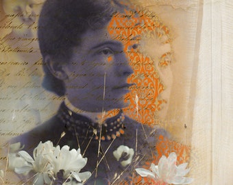 Woman in Florence // Room With a View // Italian Letter // Digital Collage // Modern Decor // Digital Download