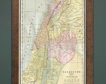 Vintage Printable Map | Palestine | 1890s | Downloadable Print