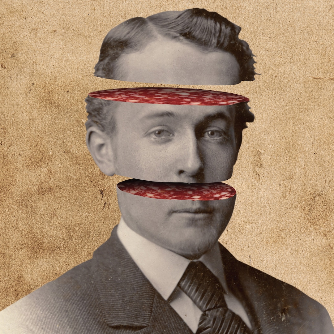 Salami Man // Printable Collage Print // Digital Download Etsy