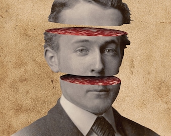 Salami Man // Printable Collage Print // Digital Download
