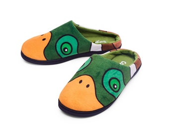 Pantoufles de canard Coddies | Chaussures fantaisie pour usage intérieur et extérieur | Hommes, femmes et enfants | 5 tailles | Cadeau de charlatan