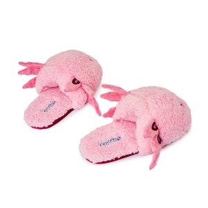 Coddies Axolotl Plush Slippers Funny and Comfortable Animal House Slippers for Women, Men & Kids Adorable Novelty Gift and Gag Gift image 2