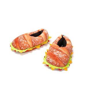 Coddies Sub Sandwich Slippers | Bread Slippers, Funny Gift, Plush Slippers | Men, Women & Kids