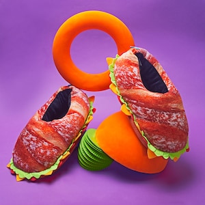 Coddies Sub Sandwich Slippers Bread Slippers, Funny Gift, Plush Slippers Men, Women & Kids image 7