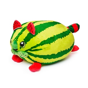 Peluche chat pastèque Coddies - peluche chat pastèque 25 cm - cadeau pour elle, cadeau pour lui image 2