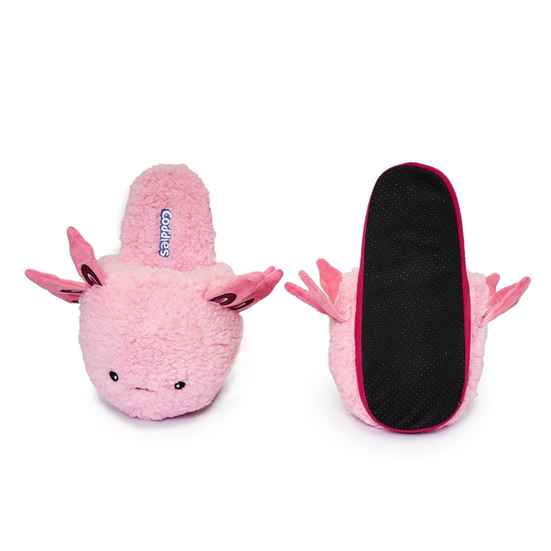 Coddies Axolotl Plush Slippers Funny and Comfortable Animal House Slippers for Women, Men & Kids Adorable Novelty Gift and Gag Gift image 3