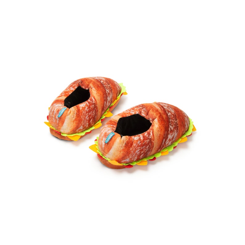 Coddies Sub Sandwich Slippers Bread Slippers, Funny Gift, Plush Slippers Men, Women & Kids image 2