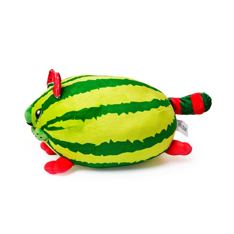 Peluche chat pastèque Coddies - peluche chat pastèque 25 cm - cadeau pour elle, cadeau pour lui image 3