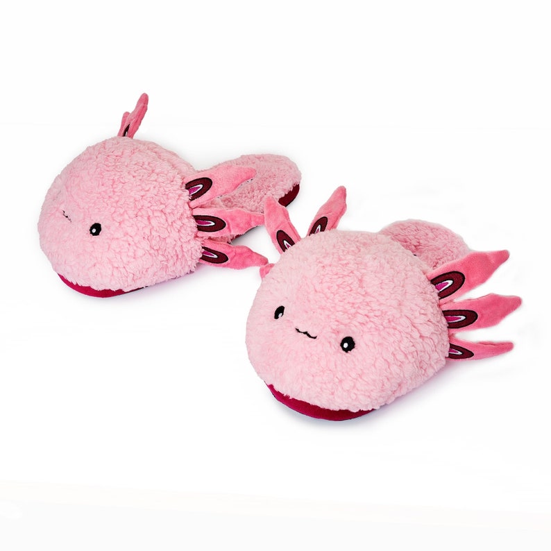 Coddies Axolotl Plush Slippers Funny and Comfortable Animal House Slippers for Women, Men & Kids Adorable Novelty Gift and Gag Gift image 1