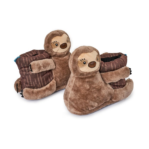 Coddies Sloth Slippers | Sloth Shoes - Sloth Gifts for Women, Men and Kids - Funny Plush Slippers