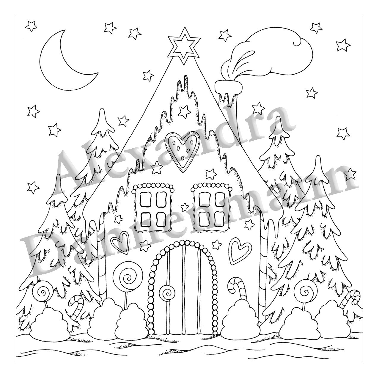 Printable Digital Coloring Page for Grownups MERRY CHRISTMAS | Etsy UK