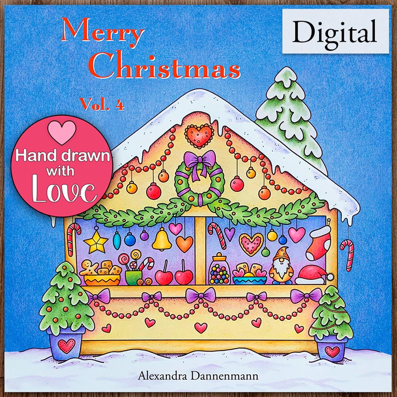 MERRY CHRISTMAS - Volume 4 — coloring book cover